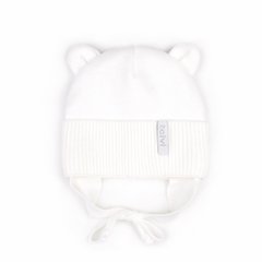 Детская шапка для малышей двойная белая