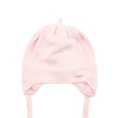 Дитяча шапка подвійна для новонароджених світло-рожева
