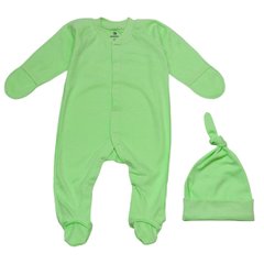 Человечек и шапочка для новорожденных зеленый
