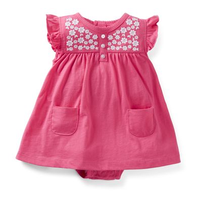 Платье Carters розовое с вышивкой и болеро